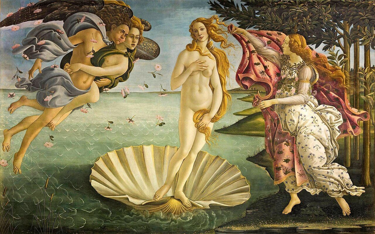 nacimiento de venus de botticelli galería de los Oficios
